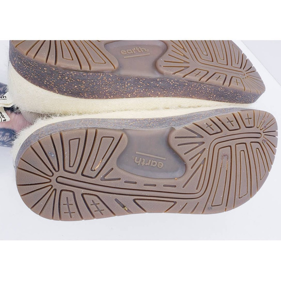 Earth Dream Catamount Slip On Clogs Women's 7 Natural Fuzzy Cream Comfort Shoe - Picture 12 of 14